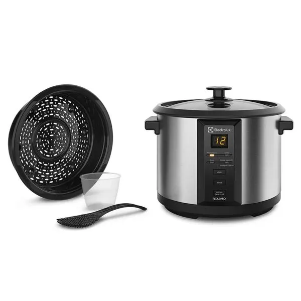 Panela Elétrica Multiuso Electrolux Chef ECC20 Digital 1,8 L - Preta/Inox Preto,Aço escovado / 110