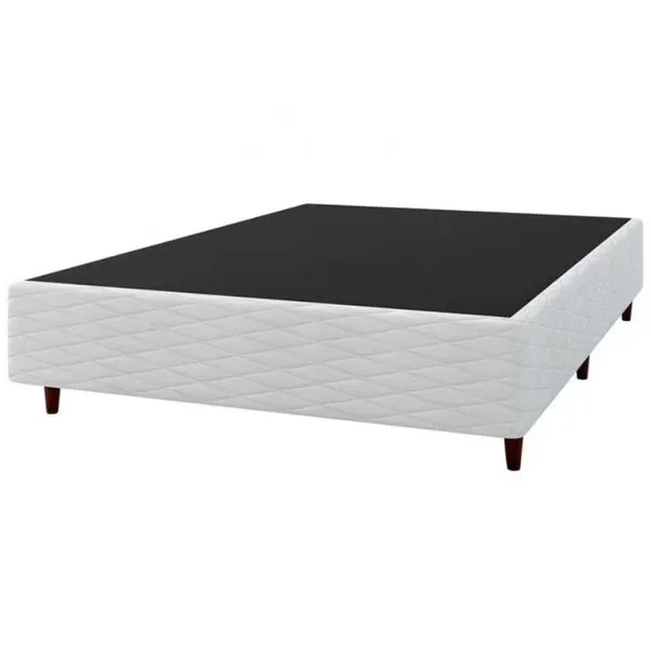 Base Box de Casal Umaflex New Itália com Revestimento em Jacquard 38x138x188cm Branco