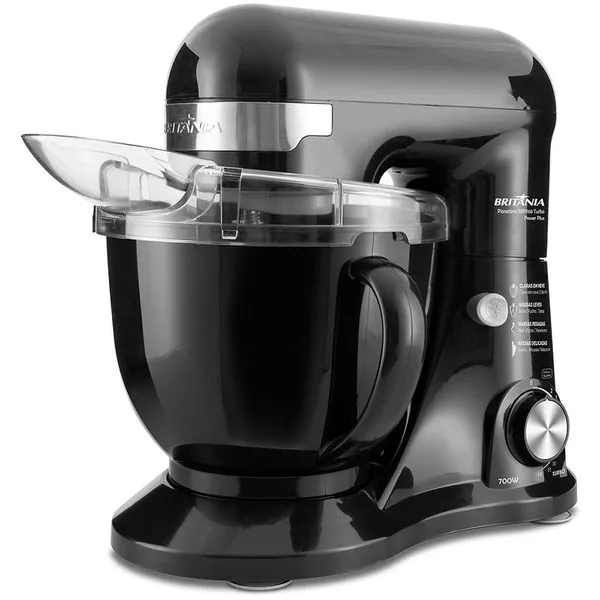 Batedeira Planetária Britânia Power Plus Turbo, 700W BBP760 Preto / 110V