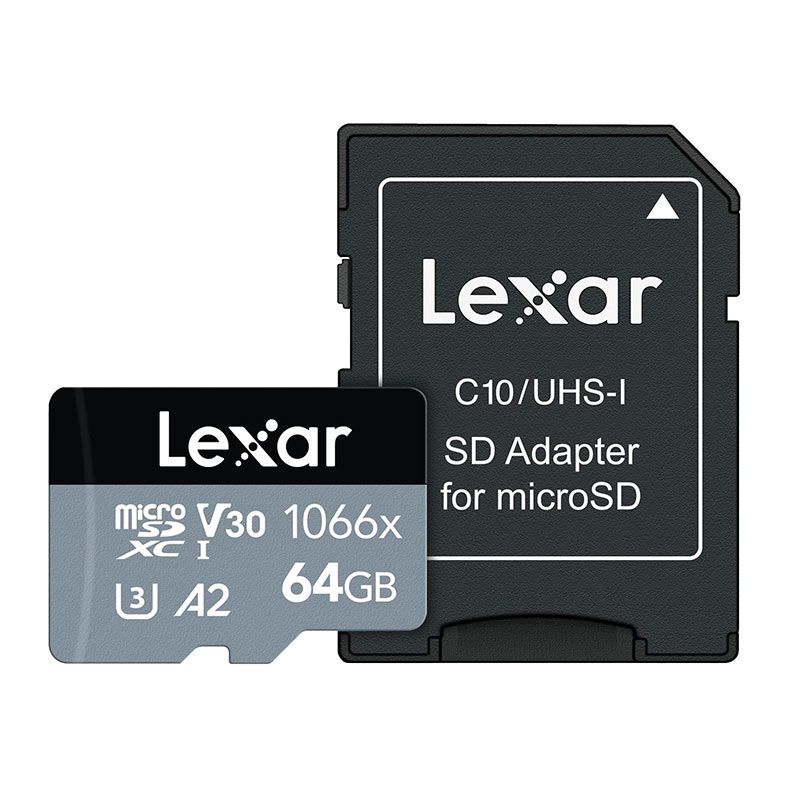 Cartao de Memoria Lexar Professional Silver 64GB MicroSDXC com Adaptador