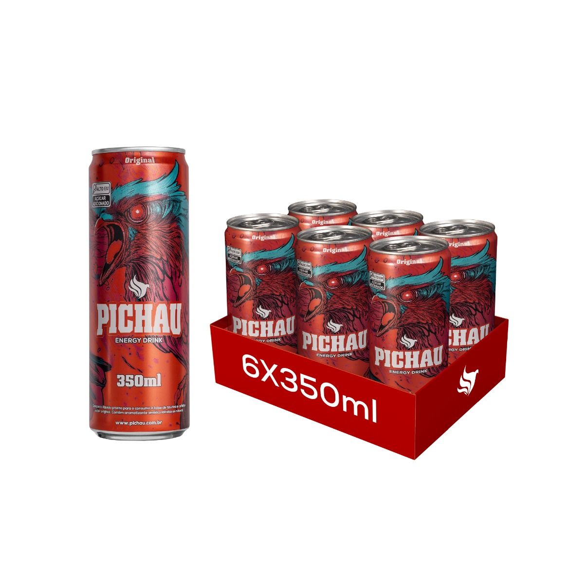 Pack Energético Pichau Original 350ml 6 Unidades