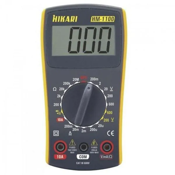 Multímetro Digital Hikari Hm1100 Amarelo-cinza