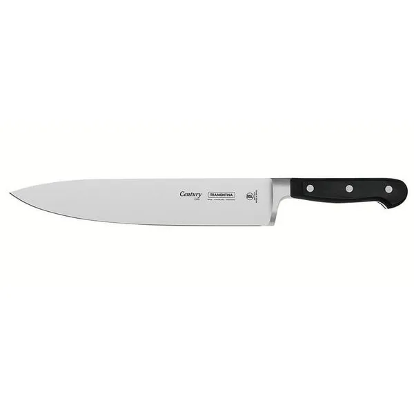 Faca Chef Tramontina Century Lâmina Em Aço Inox Cabo De Policarbonato E Fibra De Vidro 10" 24011110