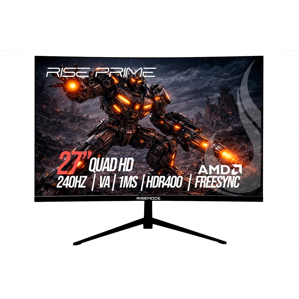 Monitor Gamer Curvo Rise Mode Prime 27 QHD 240Hz