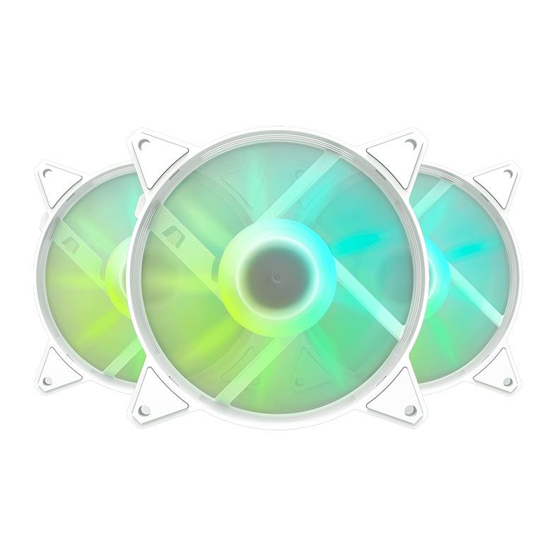 Kit Ventoinhas Aigo Darkflash C6 RGB 3x120mm Branco