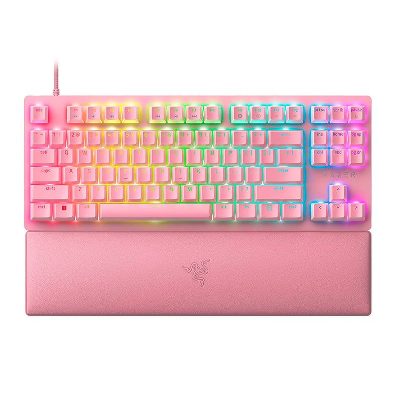 Teclado Optico Razer Huntsman V2 Tenkeyless Switch Vermelho Rosa