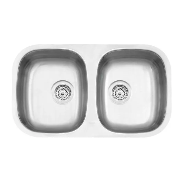 Cuba de Embutir Isis 2c 34 Bl Retangular Aço Inox Acetinado com Escape Inox
