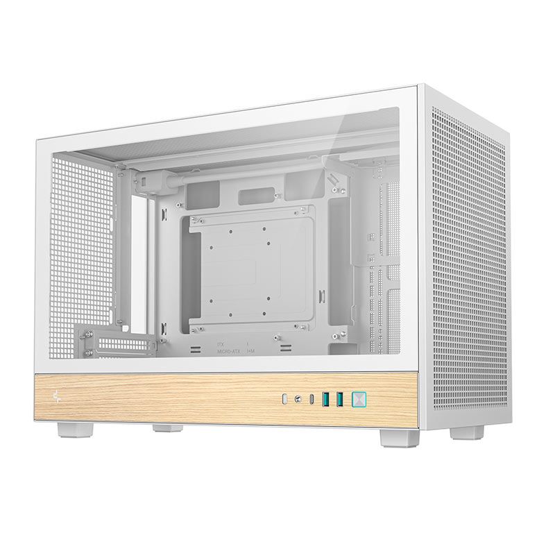 Gabinete Gamer Deepcool CH260 Wood Mini-Tower Vidro Branco