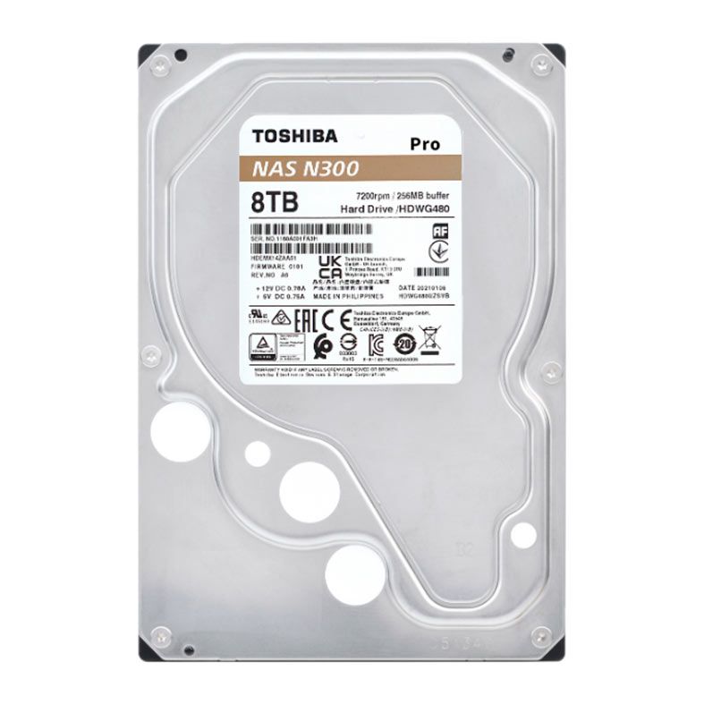 HD Toshiba N300 NAS PRO 8TB HDWG480XZSTB