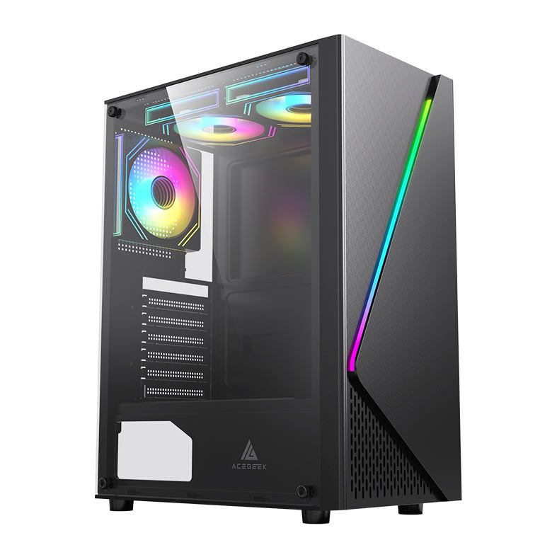 Gabinete Acegeek Lumix Mid-Tower Vidro Preto