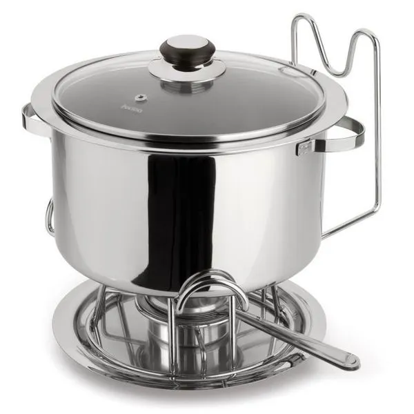 Banho Maria com Bowl Embutido em Inox e Vidro 6 Peças Forma Inox