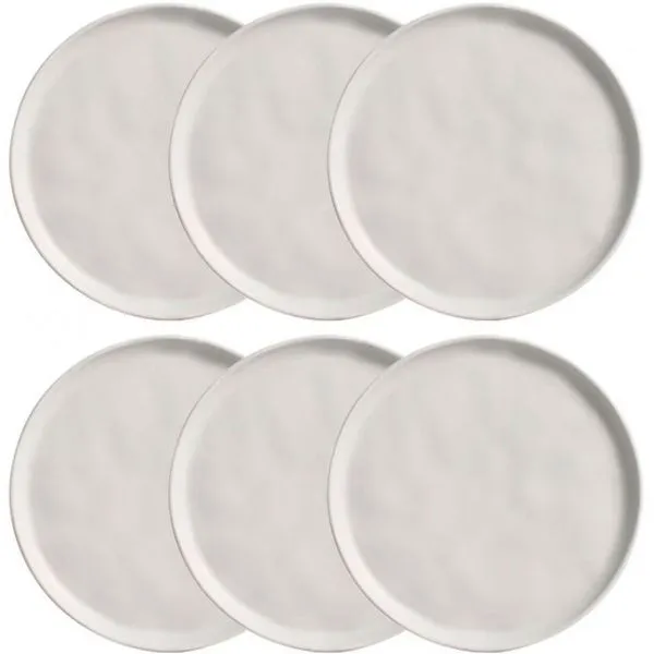 Conjunto de Pratos de Sobremesa Porto Brasil Bio Vit 21,5cm 6 Peças Cinza
