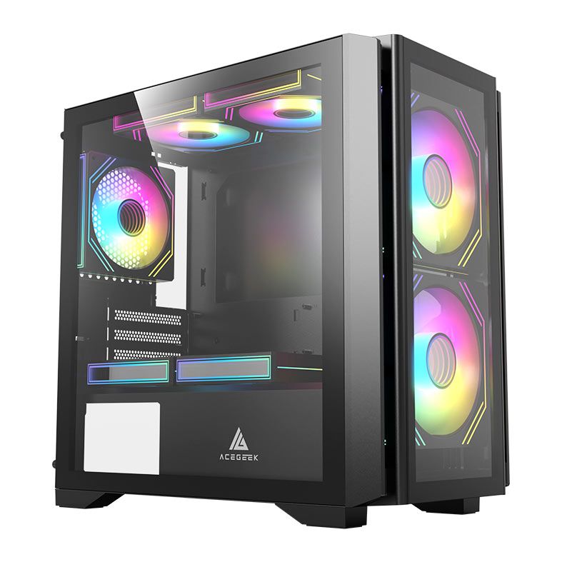 Gabinete Acegeek Vision M352 Mid-Tower Vidro Preto