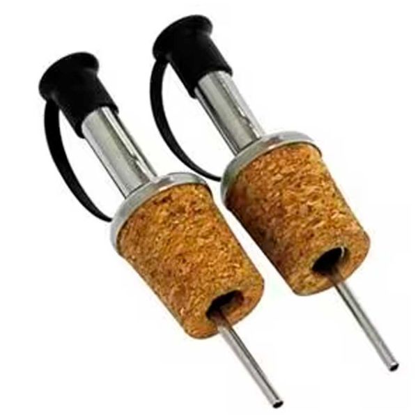 Conjunto de Tampas Multiuso Bon Gourmet 2 Peças Preto com Inox e Marrom