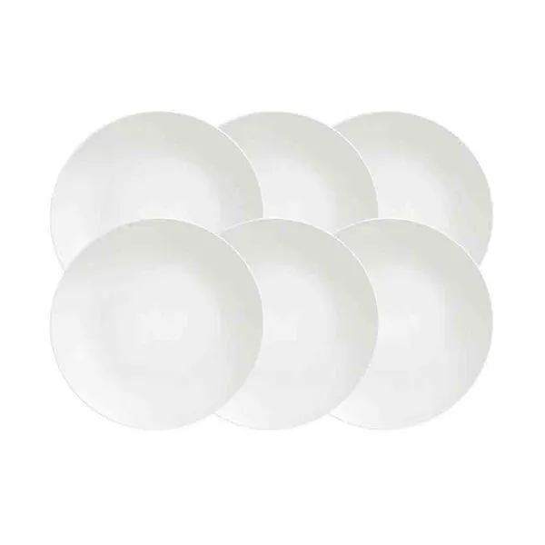 Conjunto com 6 Pratos Rasos Tramontina Sophia em Porcelana 28 cm Branco
