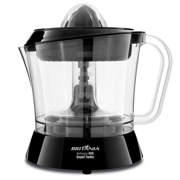 Espremedor de Frutas Britânia Bellagio 350 Turbo Preto 127V