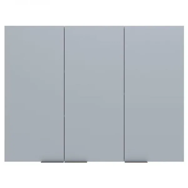 Armário Aéreo Bartira Cristal MDP 15mm com 3 Portas e 3 Prateleiras - 120cm de largura Freixo/Azul Wood