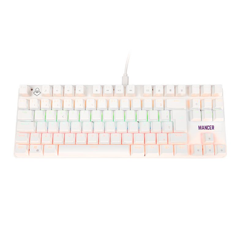 Teclado Mecanico Mancer Ghoul MK3 RGB ABNT2 Switch Huano Vermelho Branco