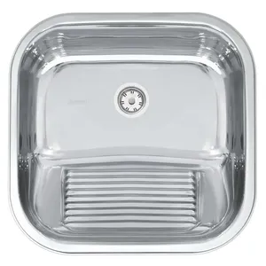 Tanque Tramontina Hera 25 L em Aço Inox Polido 40 x 40 cm com Válvula
