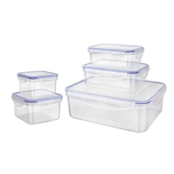 Conjunto de Potes Herméticos Euro Home PLA3604-AZ em Plástico  5 Peças