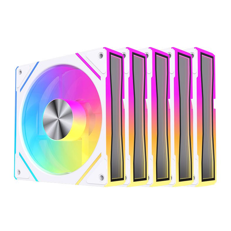 Kit Ventoinhas Acegeek Silverline ARGB 5x120mm Branco