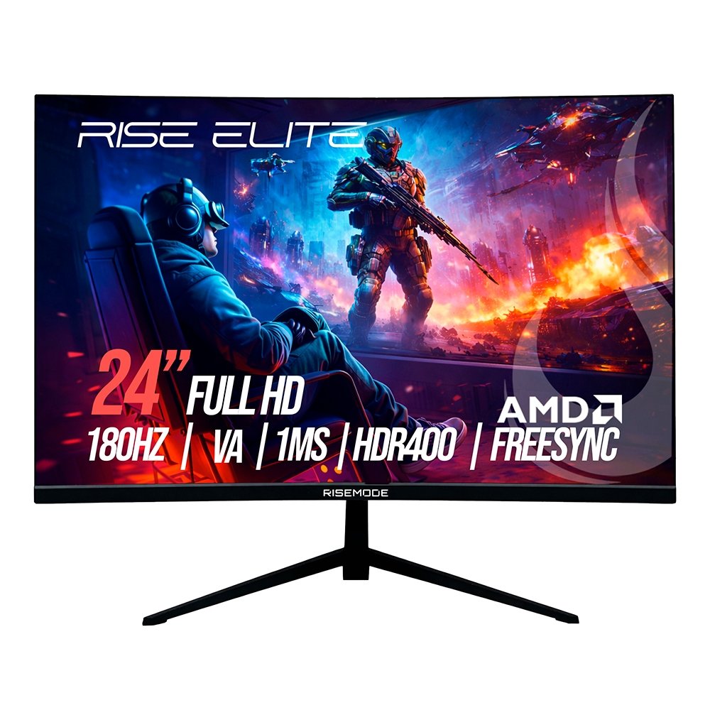 Monitor Gamer Curvo Rise Mode Prime 24 Full HD 180Hz IPS