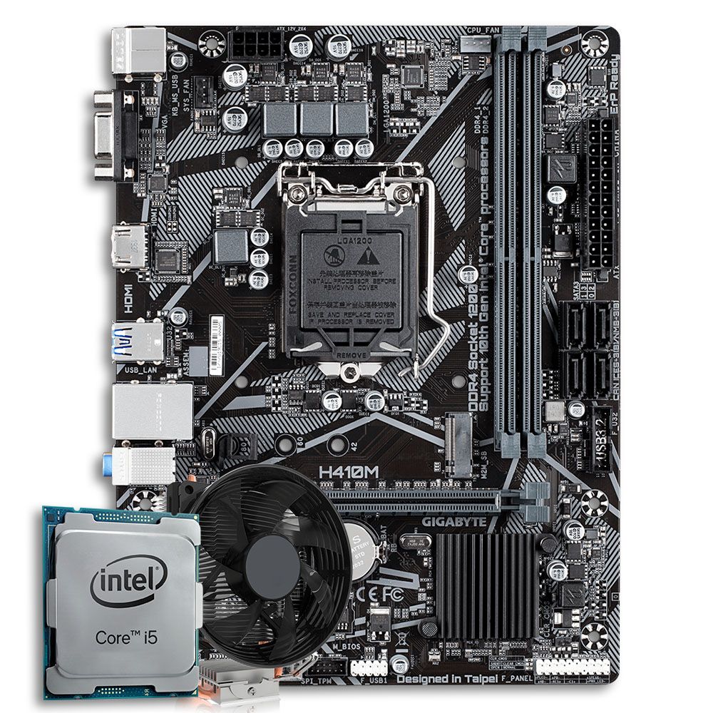 Pichau Kit Upgrade Intel i5-10400F Gigabyte H410M Cooler