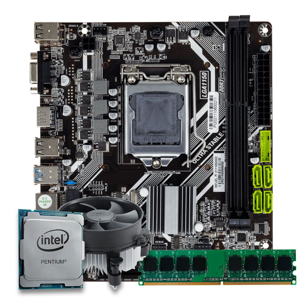 Pichau Kit Upgrade Intel Pentium G3450 H81 DDR3 8GB