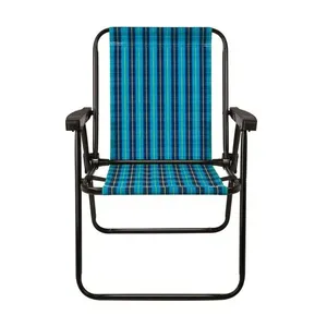 Cadeira Alta de Praia Marine Dobrável Mor Azul