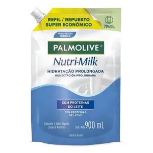 Sabonete Líquido para Mãos Palmolive Nutrimilk Hidratação 900ml Sabonete Líquido Hidratação Prolongada Palmolive Nutri-Milk Sachê 900ml Refil