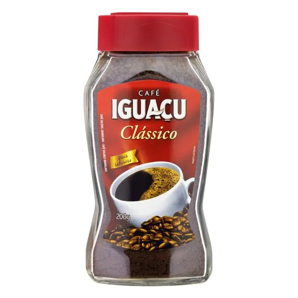 Café Solúvel Granulado Clássico Iguaçu Vidro 200g