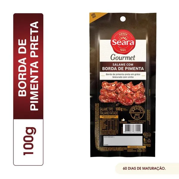 Salame Seara Gourmet Borda de Pimenta 100g
