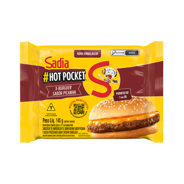 Sanduíche Hot Pocket Sadia X-Picanha 145g