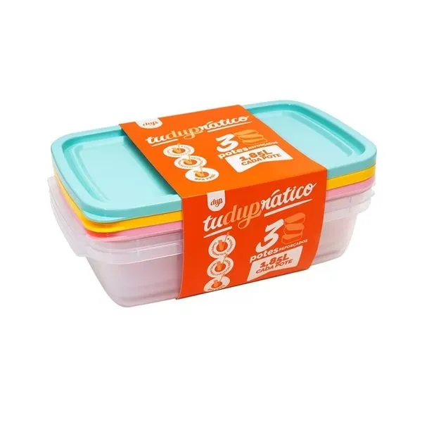 Conjunto Dup 3 Potes Tuduprático Moscou 1,85L