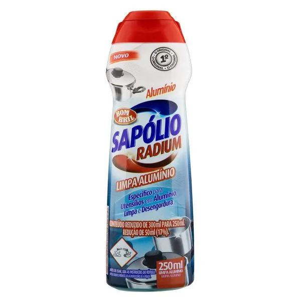 Sapólio Cremoso Radium Limpa Alumínio 250ml