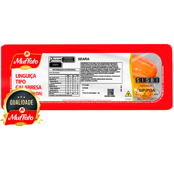 Linguiça Calabresa Muffato Foods Seara Kg