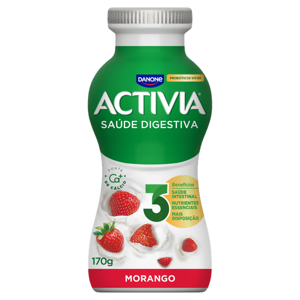 Iogurte Activia Líquido Morango 170g