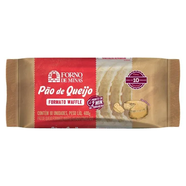 Pão de Queijo Forno de Minas Formato Waffle 400g