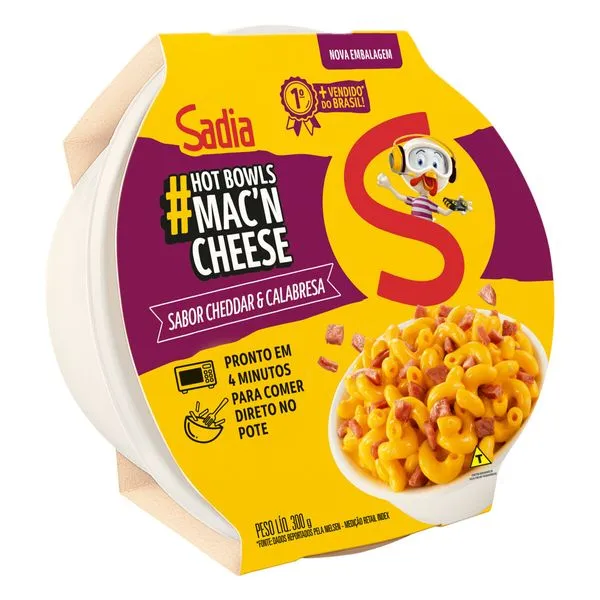 Mac'n Cheese Cheddar&Calabresa Sadia Pote 300g