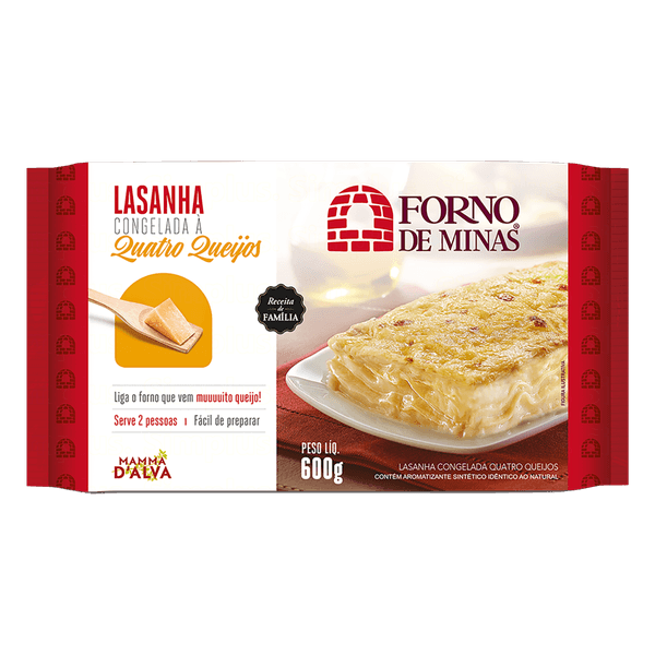 Lasanha Forno de Minas Congelada 4 Queijos 600g