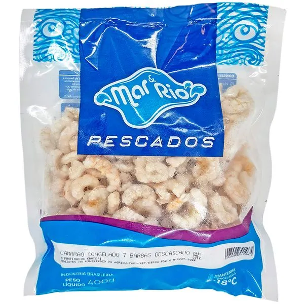 Camarão 7 Barbas Mar E Rio Limpo Congelado 400g