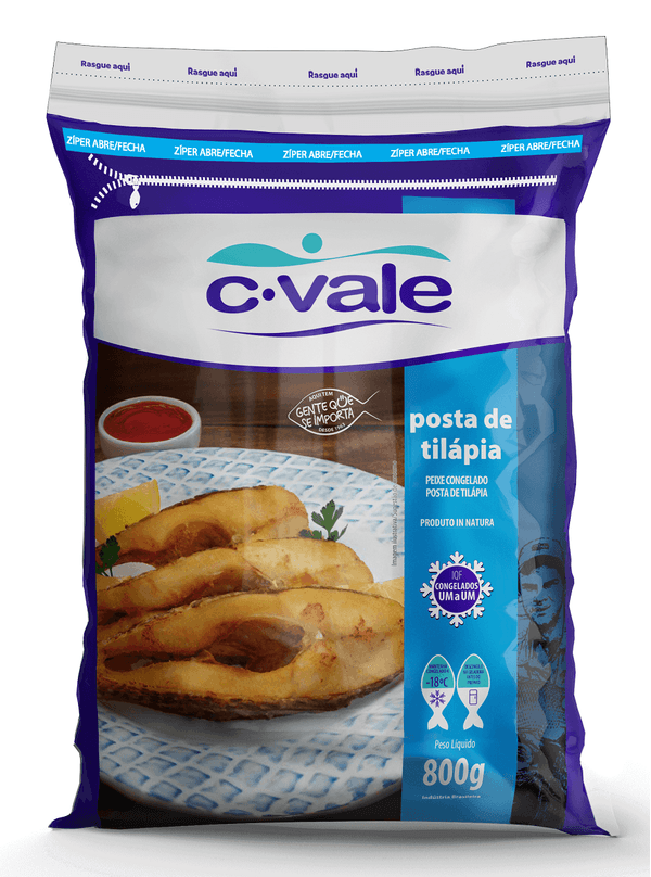 Posta de Tilápia C. Vale Congelado 800g