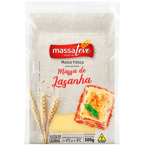 Massa para Lasanha Massa Leve 500g
