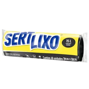 Saco de Lixo Sert Lixo Rolo 15L 60 Unidades