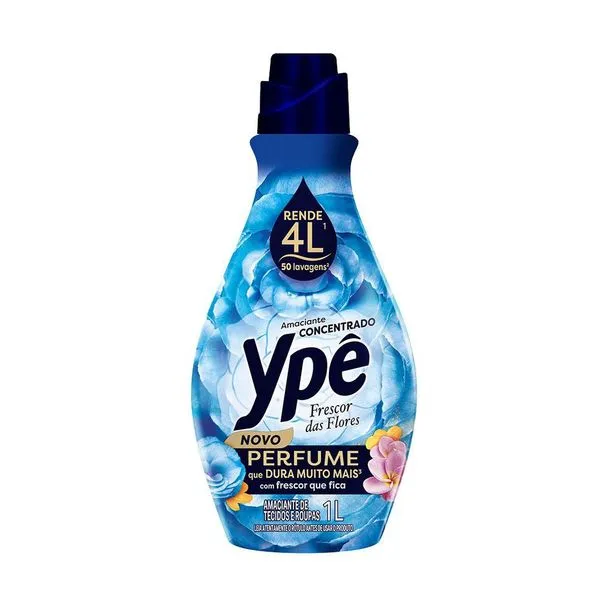 Amaciante Concentrado Ypê Frescor das Flores 1 Litro Amaciante Concentrado Ypê Blue 1L