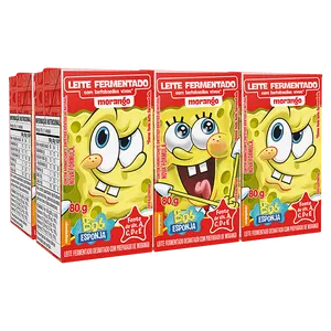 Leite Fermentado Elegê Bob Esponja Morango 480g