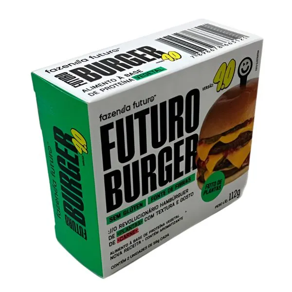 Hambúrguer Vegetal Fazenda Futuro Burger 4.0 Caixa 112g 2 Unidades.