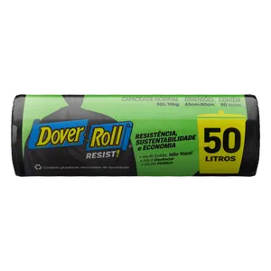 Saco para Lixo Preto 30l Dover Roll Resist 20 Unidades