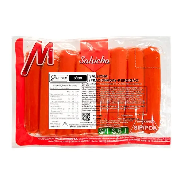 Salsicha Muffato Foods Perdigão Hot Dog Resfriada Kg