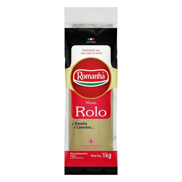 Massa para Pastel Romanha Rolo 1kg